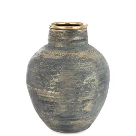 wazon-ceramika-zloty-niebieski