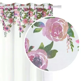 biala-zaslona-do-salonu-w-kwiaty-140-x-250-dekoracyjna-roze-piwonie-kwiaty