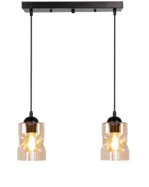 lampa-wiszaca-podwojna-czarna-szklane-herbaciane-klosze-ozdobna-candellux