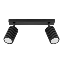 lampa-sufitowa-nowoczesna-czarna-listwa-30cm-2-reflektorki-karbowane-sollux