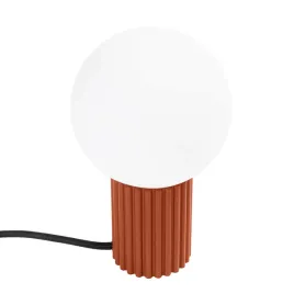 lampa-stolowa-nocna-ochra-czerwona-ryflowana-szklana-biala-kula-12cm-sollux