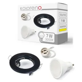 zestaw-oprawa-halogenowa-stala-okragla-czarna-zarowkaled-7w-gu10-3000k