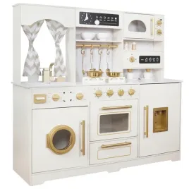 duza-kuchnia-drewniana-styl-glamour-zlote-dodatki-swiatlo-dzwiek-za5270