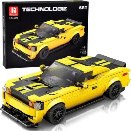 klocki-techniczne-319-elementow-naklejki-zolte-sportowe-auto-za5260