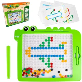 tablica-magnetyczna-mozaika-koraliki-dino-szablony-ukladanka-dla-dzieci
