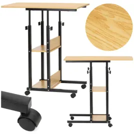 przylozkowe-biurko-stolik-boczny-mobilne-76-86cm-kawowy-pod-laptopa-kolkach