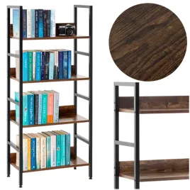 regal-na-ksiazki-z-polkami-drabinkowy-loft-industrialny-metalowy-4-polki
