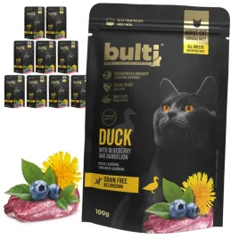 bulti-superfood-mokra-karma-dla-kota-kaczka-borowka-i-mniszek-10x100g