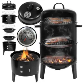 wedzarnia-grill-ogrodowy-tuba-termometr-przenosny-weglowy-stalowy-2-ruszty