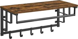 polka-wiszaca-wieszak-scienny-na-ubrania-garderoba-rustykalna-5-hakow