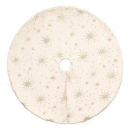 dywanik-pod-choinke-poliester-zlote-gwiazdki-o-90-cm-bialy