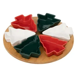 miseczki-na-przekaski-choinki-kolorowe-na-tacy-bambusowej-sr-27-cm-zestaw