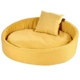 legowisko-dla-psa-z-poduszka-cosy-80-x-60-cm-zolte