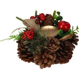 swiecznik-swiateczny-z-szyszek-zlota-swieca-ozdoba-na-swieta-15-x-8-cm