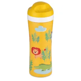 bidon-zolty-dla-dzieci-ze-zwierzatkami-na-wode-butelka-wielorazowa-400ml