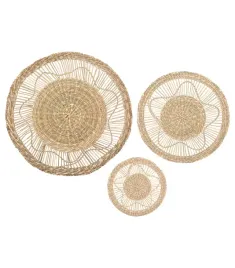 dekoracja-scienna-okragla-boho-pleciona-bezowa