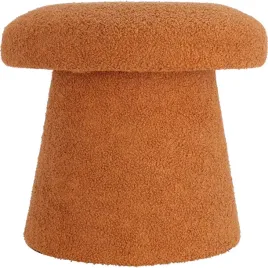 pufa-okragla-tapicerowana-pomaranczowa-grzybek-boucle-43-x-38-cm-teddy