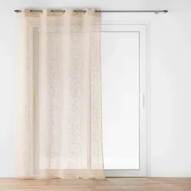 firanka-bezowa-na-przelotkach-ze-zlotym-wzorem-140x280-cm-louxor