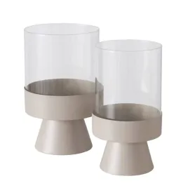 swiecznik-szklany-metalowa-podstawa-bezowy-x2-szt