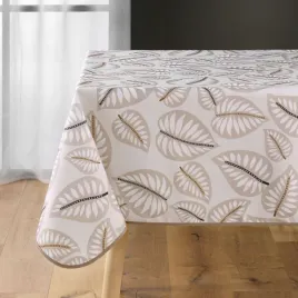 obrus-z-nadrukiem-kwadratowy-bezowe-liscie-150x150-poliestrowy