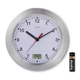 zegar-scienny-hama-bialy-srebrny-17cm