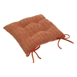 poduszka-na-krzeslo-pomaranczowa-terakota-wiazana-boucle-soana-38-x-38-cm