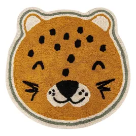 dywan-dzieciecy-leopard-zolty-pomaranczowy-okragly-bawelniany-sr-90-cm