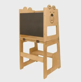 wieza-edukacyjna-3w1-skladana-tablica-stolik-krzeselko-drewniana