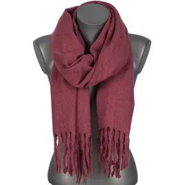 szalik-damski-klasyczny-cieply-gladki-design-z-fredzlami-rozowy