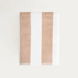 recznik-lawena-w-bialo-bezowe-pasy-100x150-cm-homla