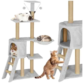 drapak-wysoki-legowisko-slupek-do-drapania-wieza-domek-8-poziomow-136cm