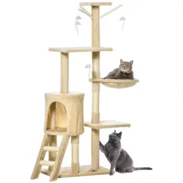 drapak-wysoki-legowisko-slupek-do-drapania-wieza-domek-8-poziomow-136cm