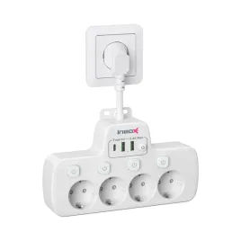 rozdzielacz-listwa-wielofunkcyjna-4xac-3xusb-16a-4000w-ineox-lzw-4uw-bialy
