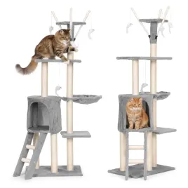 drapak-wysoki-legowisko-slupek-do-drapania-wieza-domek-8-poziomow-136cm