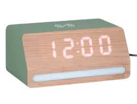 budzik-zegar-drewniany-zielony-z-wyswietlaczem-led-z-ladowarka-retro