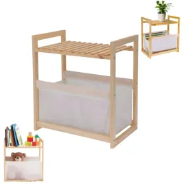 mini-regal-drewniany-stojacy-z-koszem-materialowym-polka-na-gazety-36x22x39