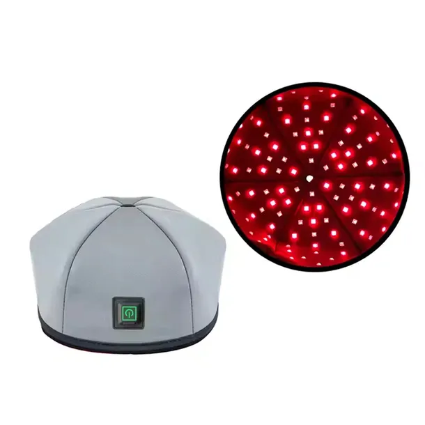 CZAPKA LED NA POROST WŁOSÓW TERAPIA ŚWIATŁEM CZERWONYM 660–830NM ŁYSIENIE