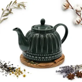 dzbanek-czajnik-ceramiczny-zaparzacz-1-l-oliwkowa-zielen-do-herbaty-i-kawy