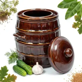 beczka-ceramiczna-z-pokrywa-16l-naturalna-do-kiszenia-ogorkow-kapusty