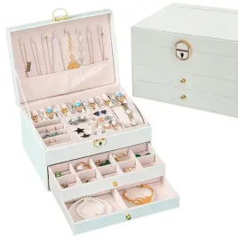 szkatulka-na-bizuterie-elegancka-pikowana-z-szufladami-organizer-biala-f45