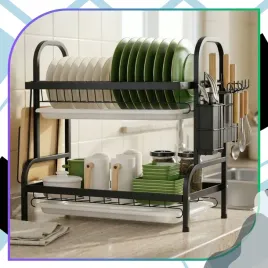 suszarka-ociekacz-do-naczyn-organizer-kuchenny-dwupoziomowa-42-cm-czarna