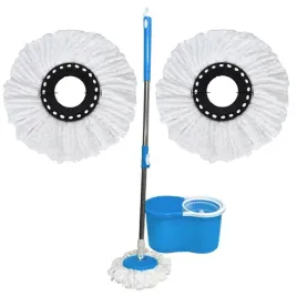 mop-obrotowy-okragly-dwa-wklady-wiadro-wyciskacz-niebieski