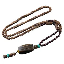 naszyjnik-drewniany-nepal-buddyjski-mala-amulet-koraliki-recznie-wykonany