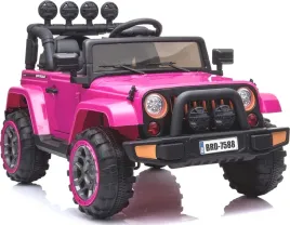 auto-na-akumulator-jeep-brd-7588-swiatla-led-mp3-pilot-rozowy-4x4