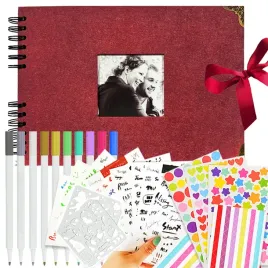 album-do-scrapbookingu-na-zdjecia-zdobienia-zestaw-kreatywny-diy-czerwony