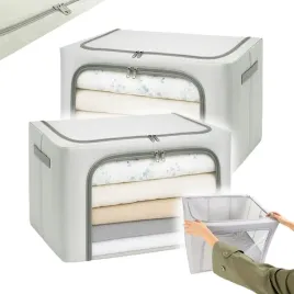2x-organizer-pojemnik-ze-stelazem-66l-szary-duzy-na-ubrania-zabawki-posciel