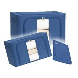 2x-organizer-pojemnik-ze-stelazem-24l-granatowy-na-ubrania-zabawki-posciel
