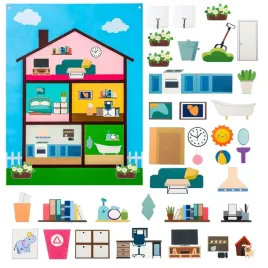 tablica-filcowa-domek-dla-dzieci-43el-mata-edukacyjna-montessori-na-rzepy