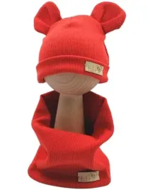 baby-in-world-czapka-niemowleca-komin-coral-0-3-m