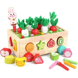 sorter-montessori-drewniany-wozek-warzywa-robaczki-ciagacz-edukacyjny-3